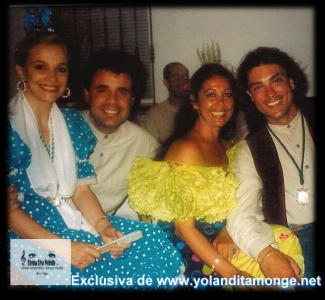 Con su esposo Topy Mamery, Isabel Pantoja e Osvaldo Rios